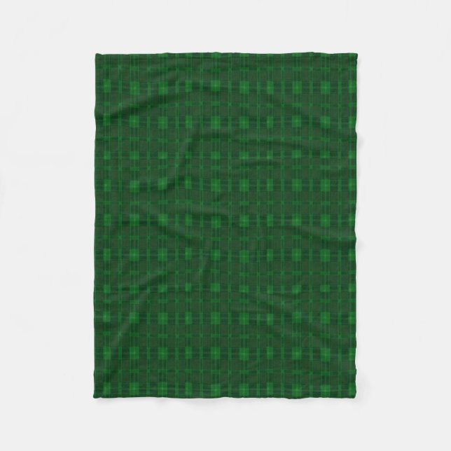 Green Kariert Fleece Blanket (Vorderseite)