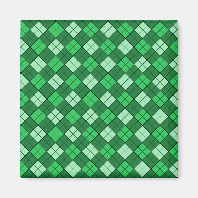 Green Kariert Magnet (Vorne)