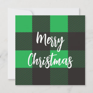 Green kariert Merry Karte