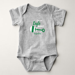 Green Kariert Rattle Eagle Baby Bodysuit Strampler