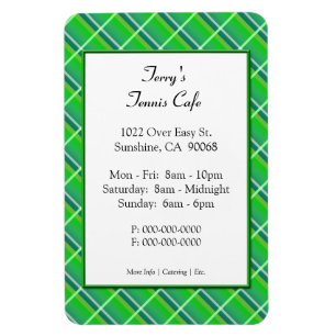 Green Kariert Restaurant Advertising Template Magn Magnet