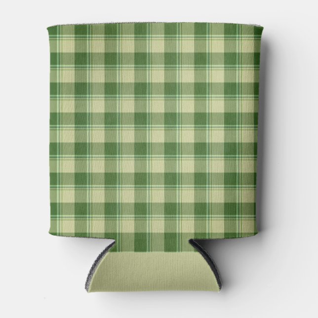 Green Kariert Saint Patrick's Day Dosenkühler (Vorderseite)