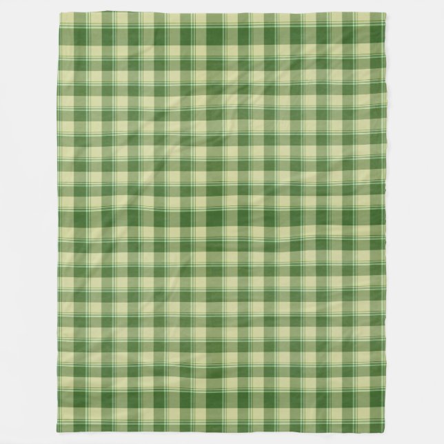 Green Kariert Saint Patrick's Day Fleecedecke (Vorderseite)