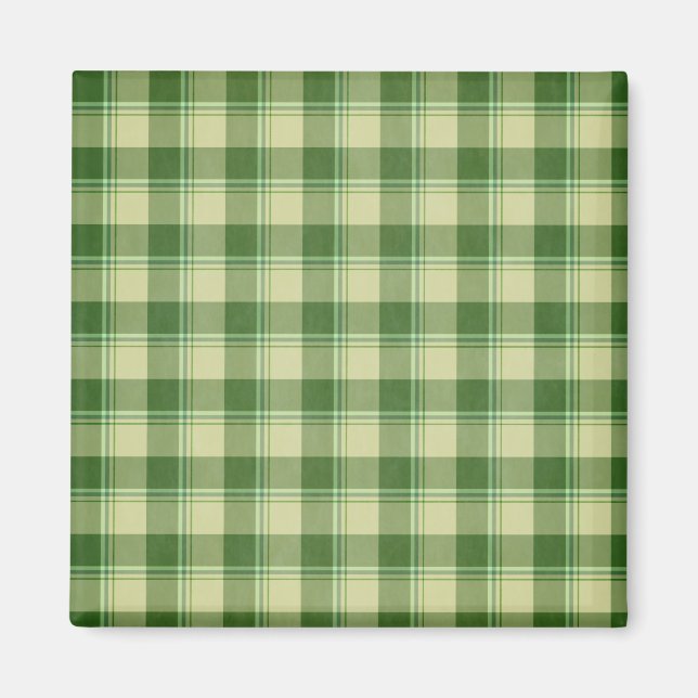 Green Kariert Saint Patrick's Day Magnet (Vorne)