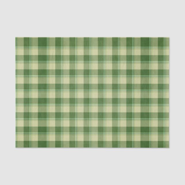 Green Kariert Saint Patrick's Day Seidenpapier (Vorderseite)