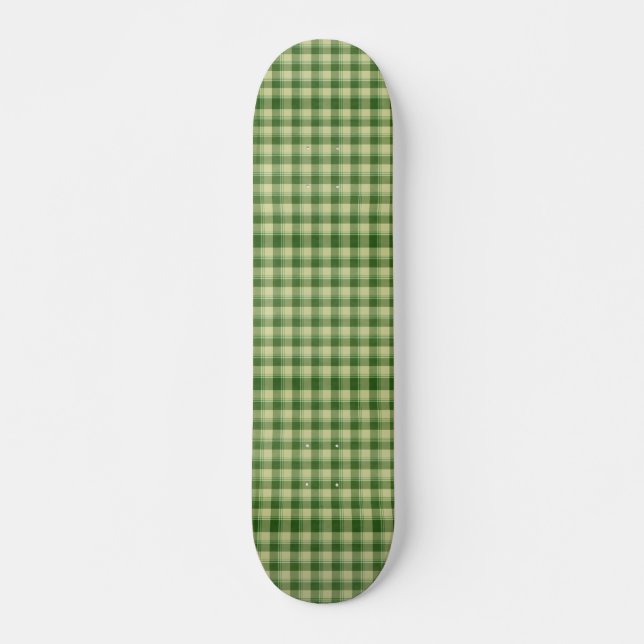 Green Kariert Saint Patrick's Day Skateboard (Vorne)