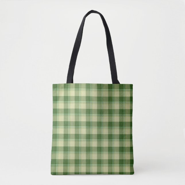 Green Kariert Saint Patrick's Day Tasche (Vorderseite)