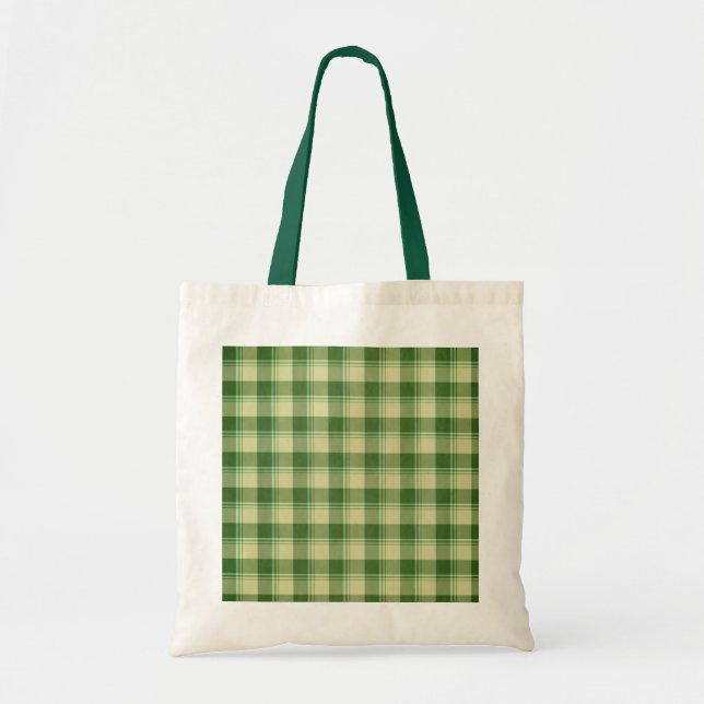 Green Kariert Saint Patrick's Day Tragetasche (Vorne)