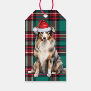 Green Kariert und Australian Shepherd Christmas Do Geschenkanhänger