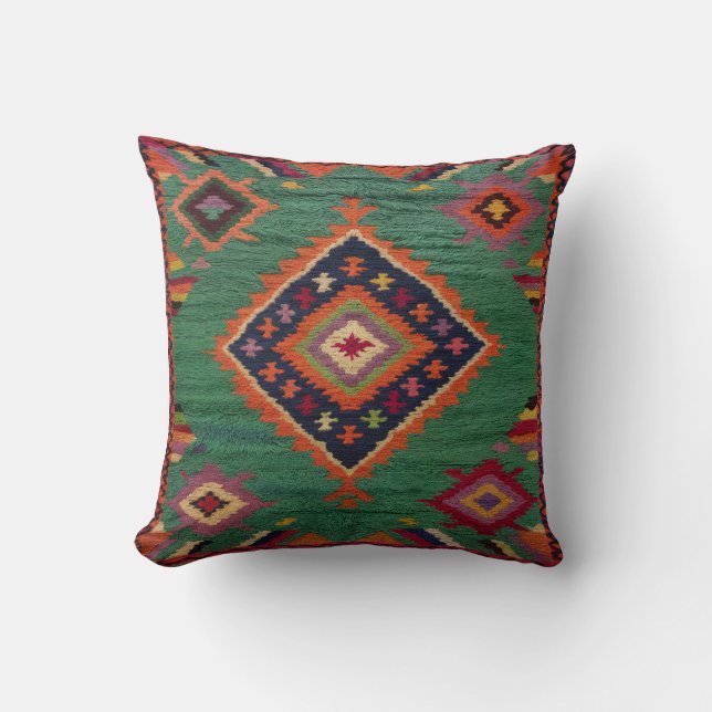Green Kilim Pillows Kanada: Global Style bringen Kissen (Vorderseite)