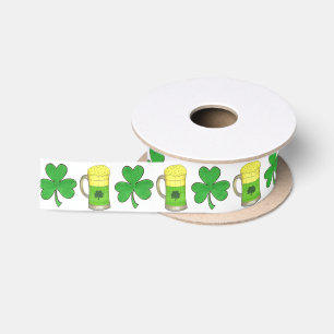 Green Kleeblatt Beer Tasse St. Patrick's Day Satinband