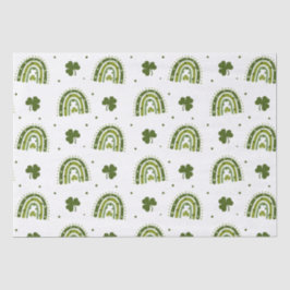 Green Kleeblatt Boho Rainbow St.Patrick's Day Seidenpapier