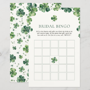 Green Kleeblatt Brautparty Bridal Bingo