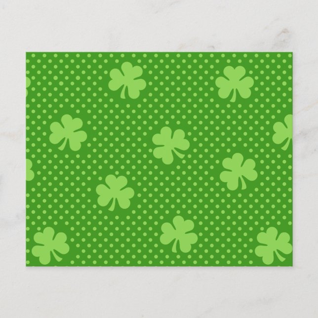 Green Kleeblatt Clover Pattern St. Patricks Day Flyer (Vorne)