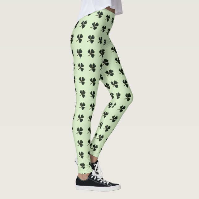 Green Kleeblatt Clover St Patricks Day Leggings (Rechts)