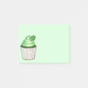 Green Kleeblatt Cupcake St. Patrick's Day Feinschm Post-it Klebezettel