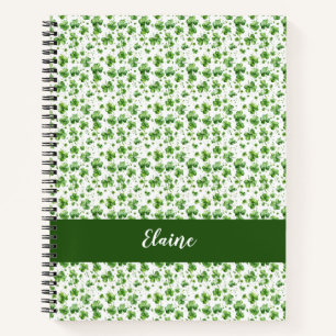 Green Kleeblatt Custom Spiral Notebook Geschenk ir Notizbuch