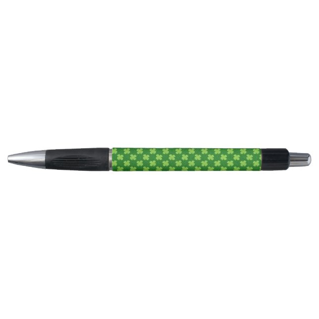 Green Kleeblatt Glitzer Kugelschreiber (Vorderseite)