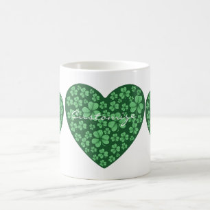 Green Kleeblatt Heart St Patrick's Day Kaffeetasse