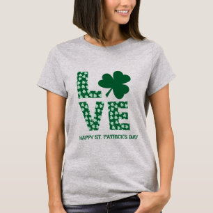 Green Kleeblatt Liebe Irish Fun St. Patrick's Day T-Shirt