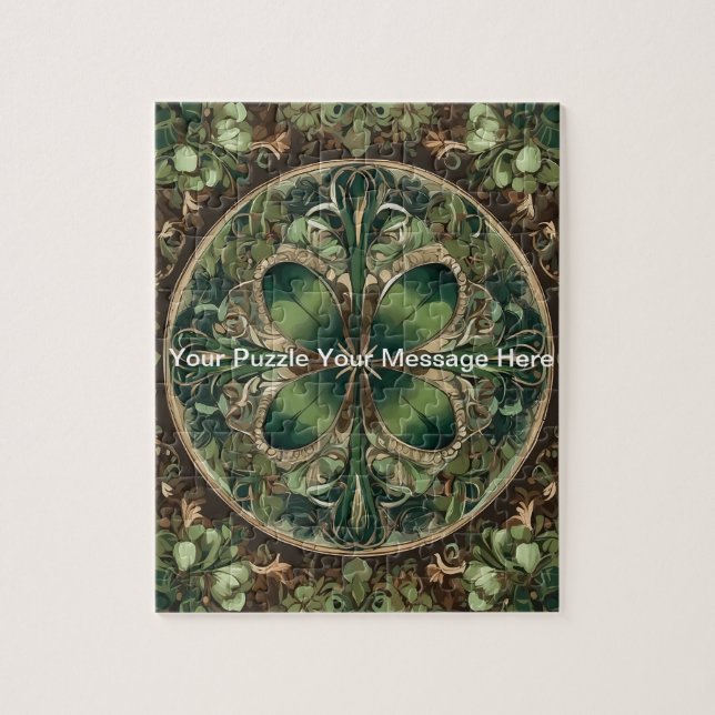 Green Kleeblatt Mandala (Vertikal)