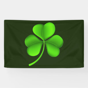 Green Kleeblatt On Dark Green (h) bnrcn Banner