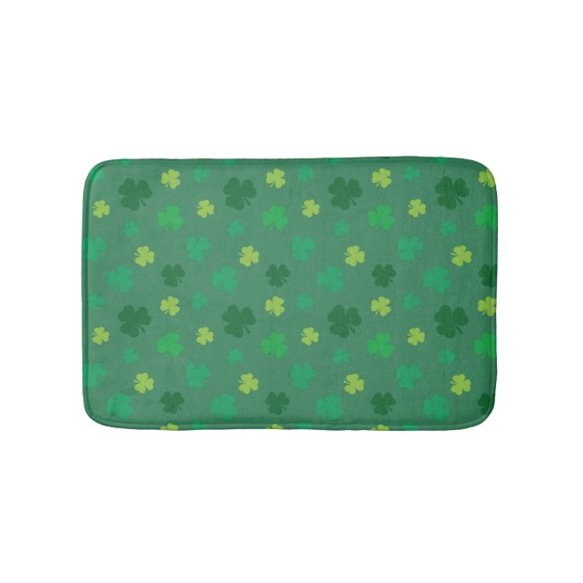 Green Kleeblatt Pattern St Patricks Day Badematte (Vorderseite)