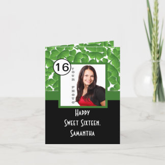 Green Kleeblatt personalisiert 16 . Geburtstag Dankeskarte
