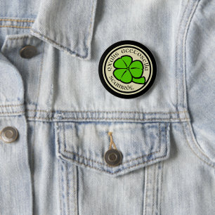 Green Kleeblatt Saint Patrick's Day Blumengrafik Button