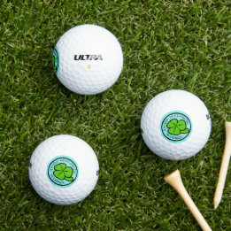 Green Kleeblatt Saint Patrick's Day Floral Art Golfball