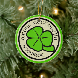 Green Kleeblatt Saint Patrick's Day Floral Art Keramik Ornament