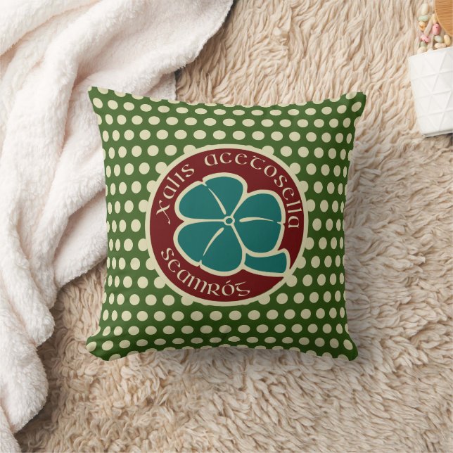 Green Kleeblatt Saint Patrick's Day Floral Art Kissen (Decke)