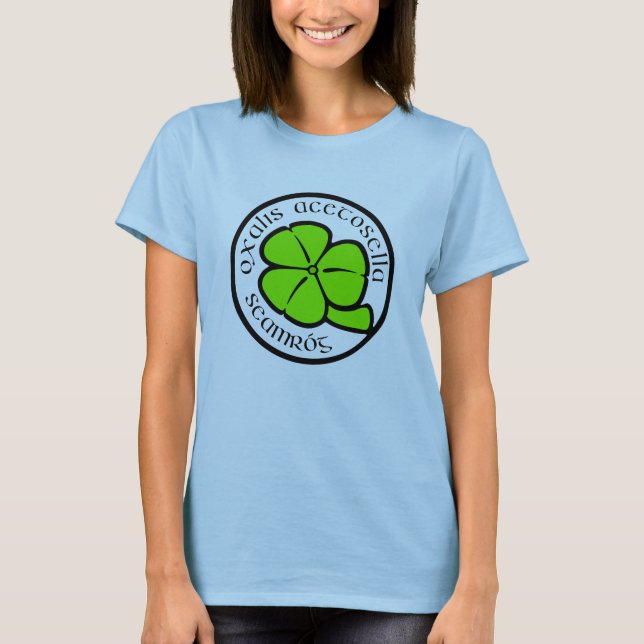 Green Kleeblatt Saint Patrick's Day Floral Art T-Shirt (Vorderseite)