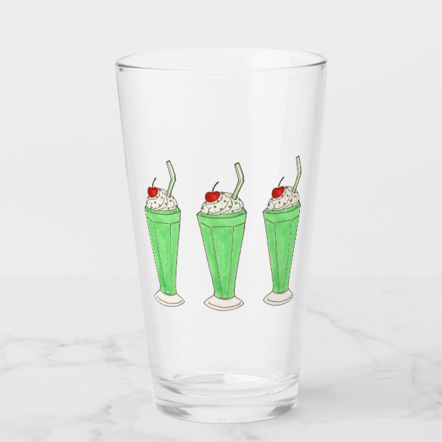 Green Kleeblatt Sprinkles St. Patrick's Day Shake Glas (Vorderseite)
