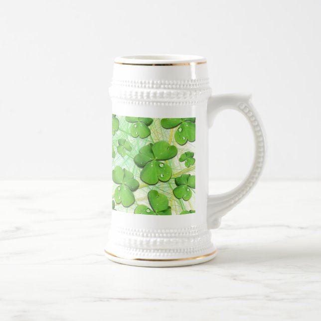 Green Kleeblatt St Patrick's Day Beer Stein Bierglas (Rechts)
