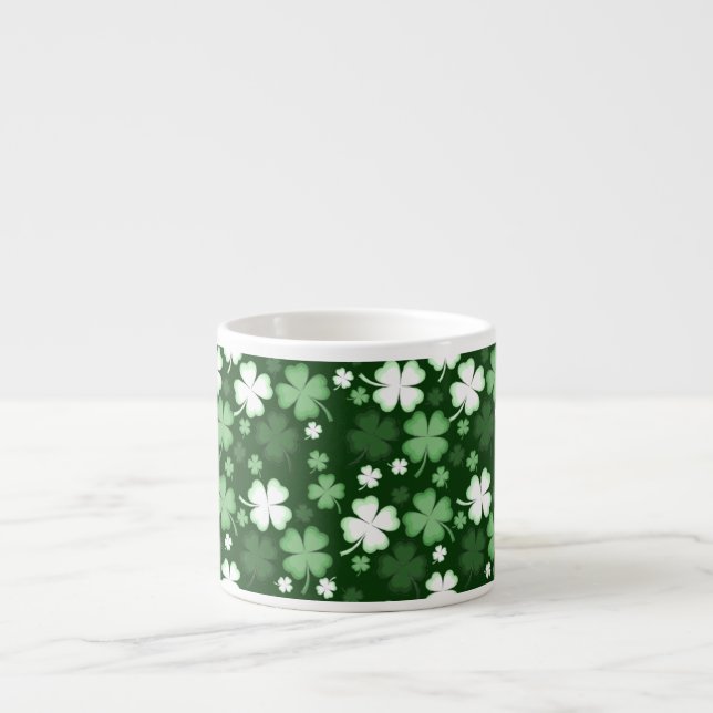 Green Kleeblatt, St. Patrick's Day Espressotasse (Vorderseite)
