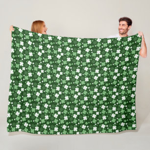 Green Kleeblatt, St. Patrick's Day Fleecedecke