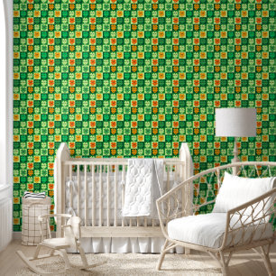 Green Kleeblatt St Patrick's Day Kids Kinderzimmer Tapete