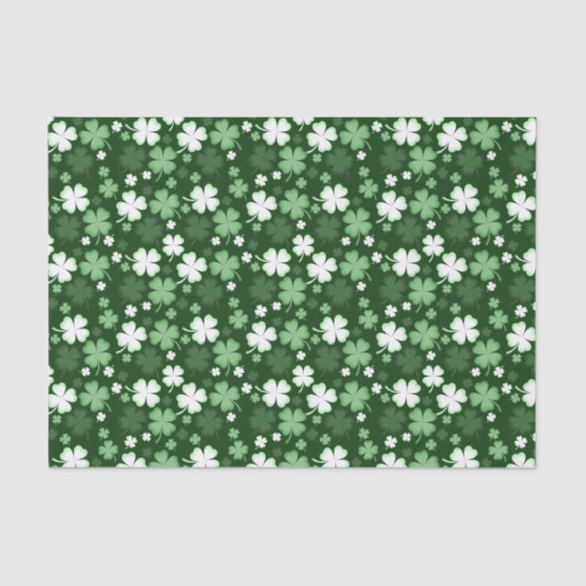 Green Kleeblatt, St. Patrick's Day Seidenpapier (Vorderseite)