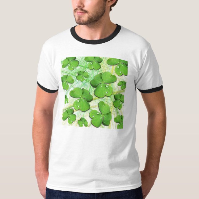 Green Kleeblatt St Patrick's Day T - Shirt (Vorderseite)