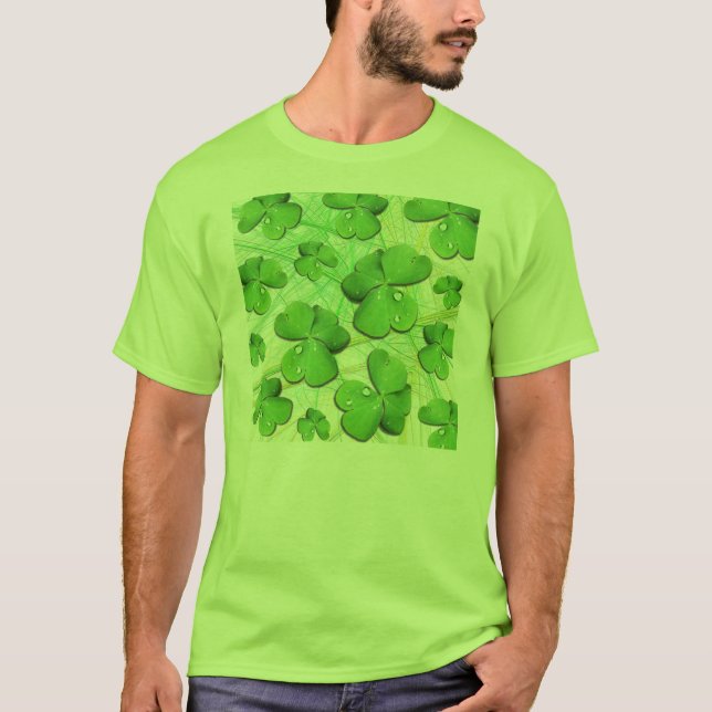 Green Kleeblatt St Patrick's Day T - Shirt (Vorderseite)
