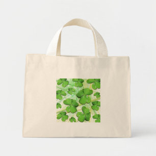 Green Kleeblatt St Patrick's Day Tiny Tote Bag Mini Stoffbeutel