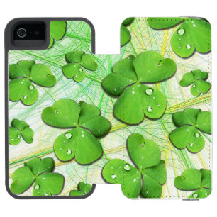 Green Kleeblatt St Patrick's iPhone 5 Case-Mate Incipio Watson™ iPhone 5 Geldbörsen Hülle