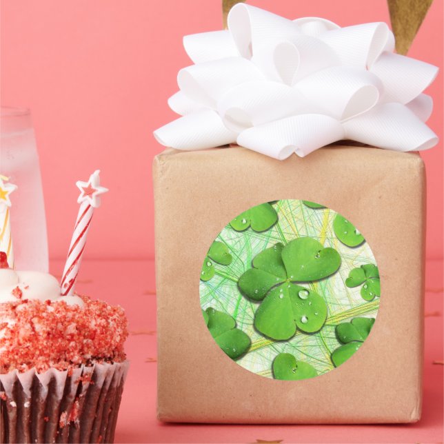 Green Kleeblatt St Patrick's iPhone 5 Case-Mate Runder Aufkleber (Party)