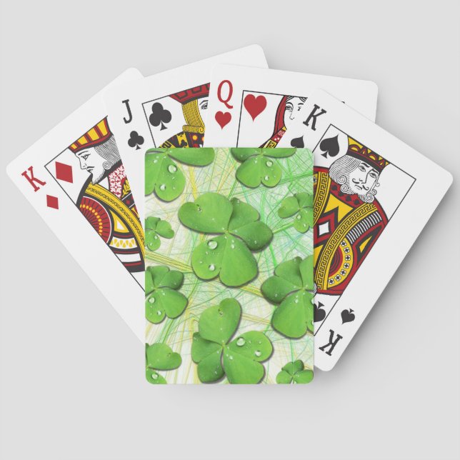 Green Kleeblatt St Patrick's iPhone 5 Case-Mate Spielkarten (Rückseite)