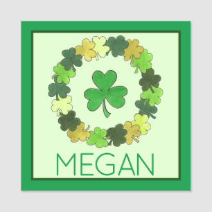 Green Kleeblatt Wreath Lucky St. Patrick's Day Namensschild