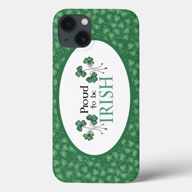 Green Kleeblatts Pattern Stolz auf Iren Case-Mate iPhone Hülle (Rückseite)