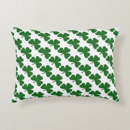 Green Kleeblatts St. Patrick's Day Clover Pattern Dekokissen