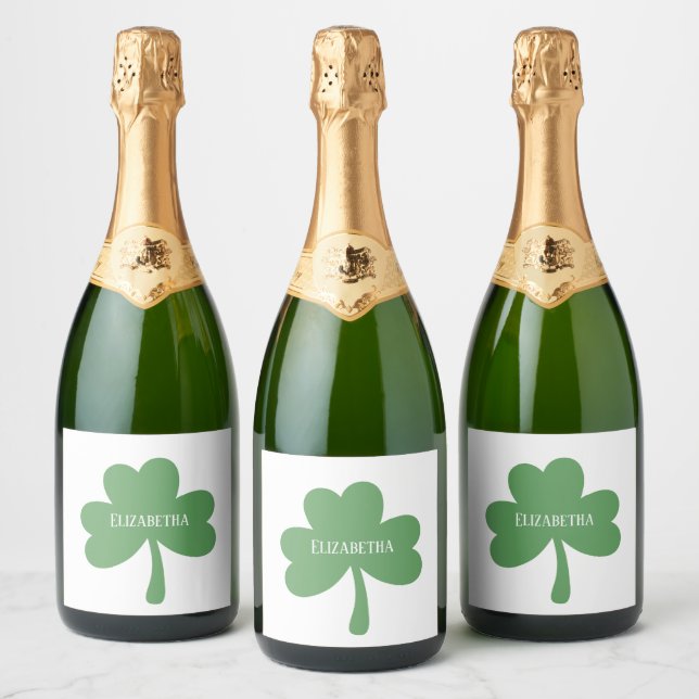 Green Kleeblatts St. Patrick's Day Individuelle Na (Flaschen)