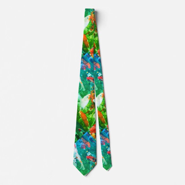 Green Koi Pond Krawatte (Vorderseite)